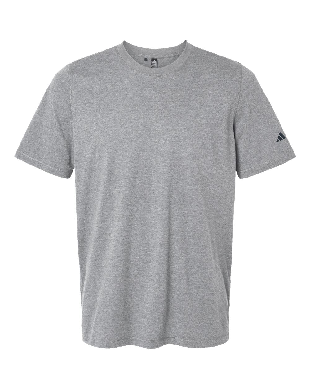 Front View of Medium Grey Heather Blended T-Shirt - A556