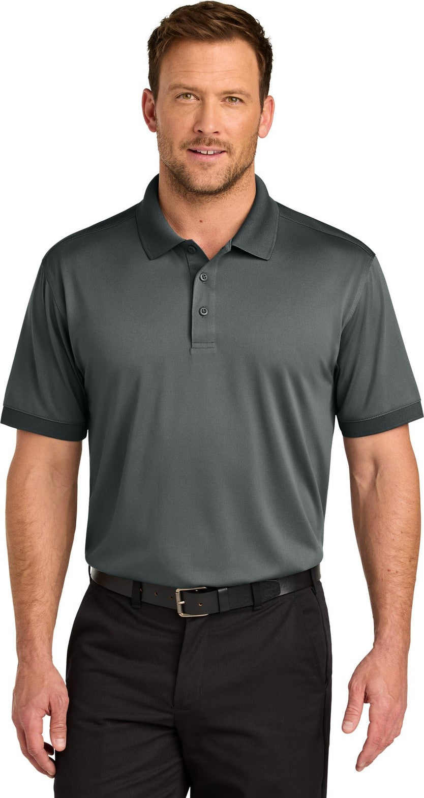 Front View of MetalGrey CornerStone Tall Workwear Pro Polo TLCS450