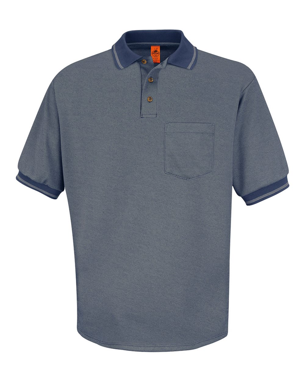 Front View of MG-Moss Green/ Navy Performance Knit Twill Shirt - SK52
