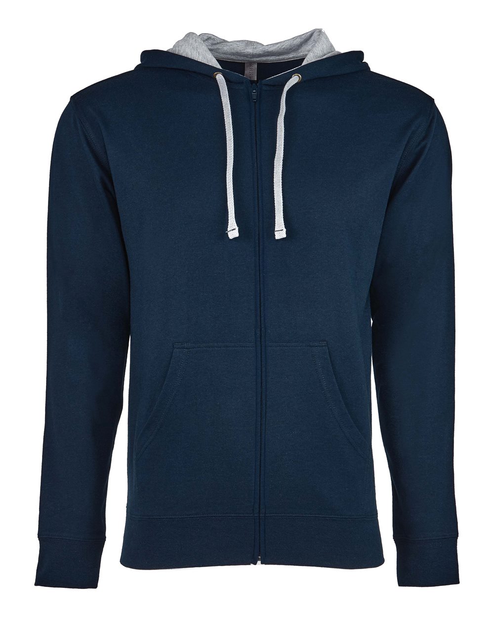 Front View of Midnight Navy/ Heather Grey Laguna Full-Zip Hoodie - 9601