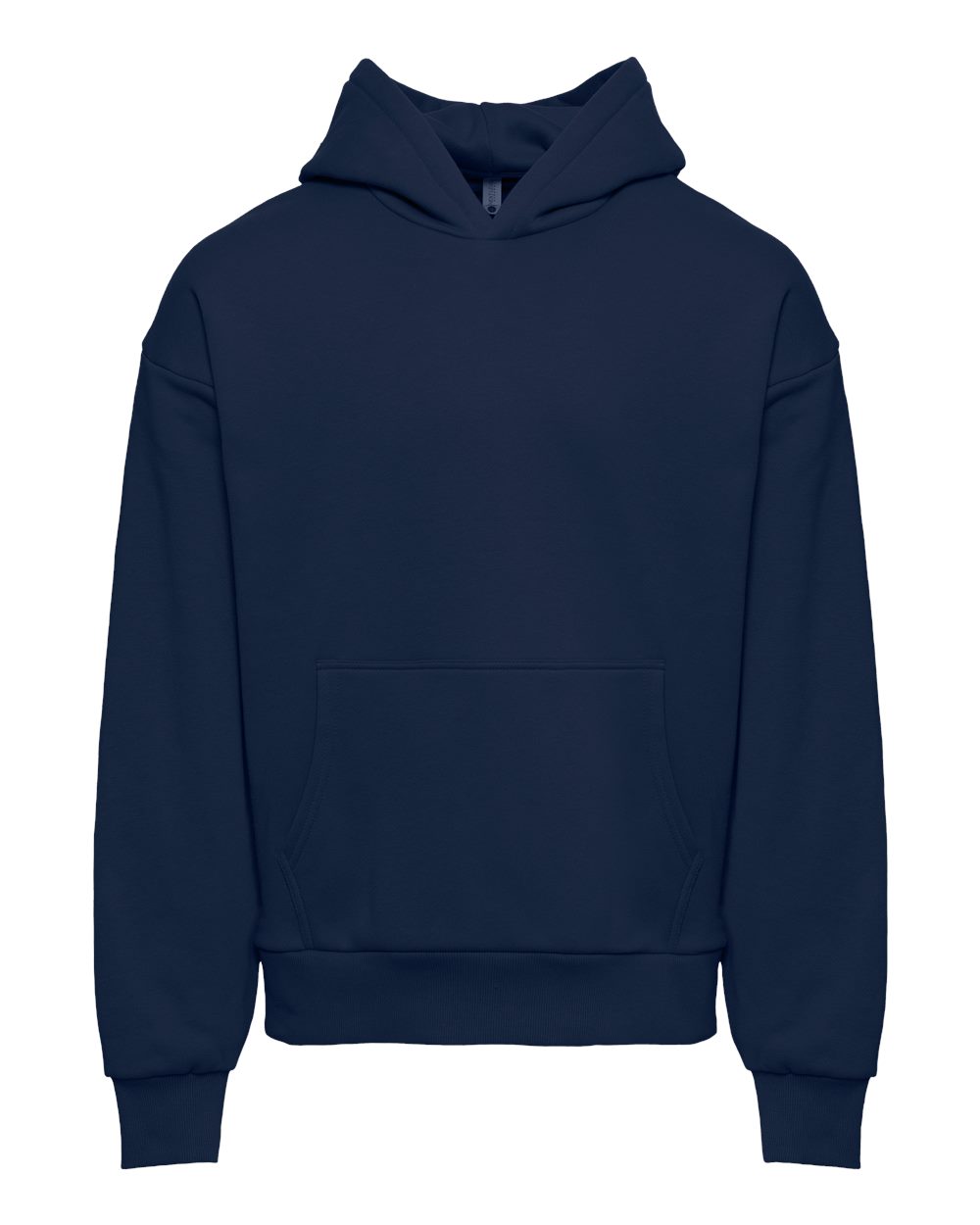 Front View of Midnight Navy Heavyweight Fleece Hoodie - 9307