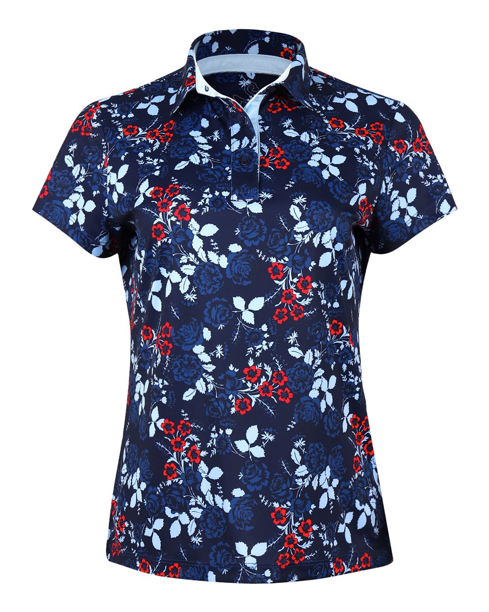 Front View of Midnight Navy Women's Darci Polo - SW7500L