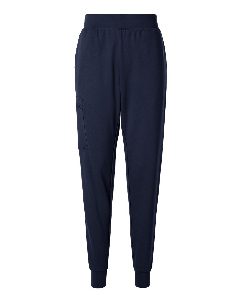 Front View of Midnight Navy Women's Rubi Ultrasoft Scrub Joggers - Petite Sizes - W40001P