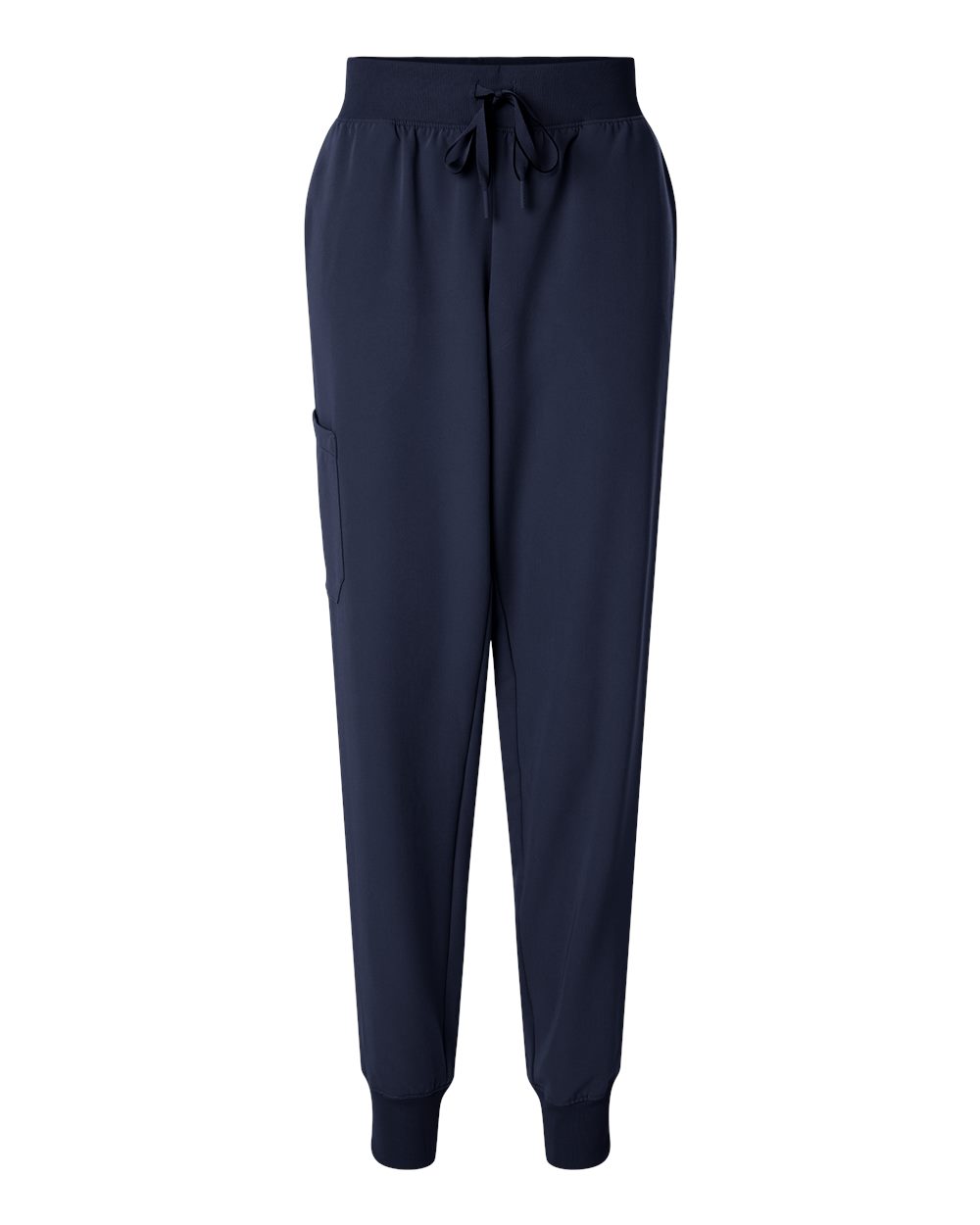 Front View of Midnight Navy Women's Silex Knit-Waist Scrub Joggers - Petite Sizes - W20003P