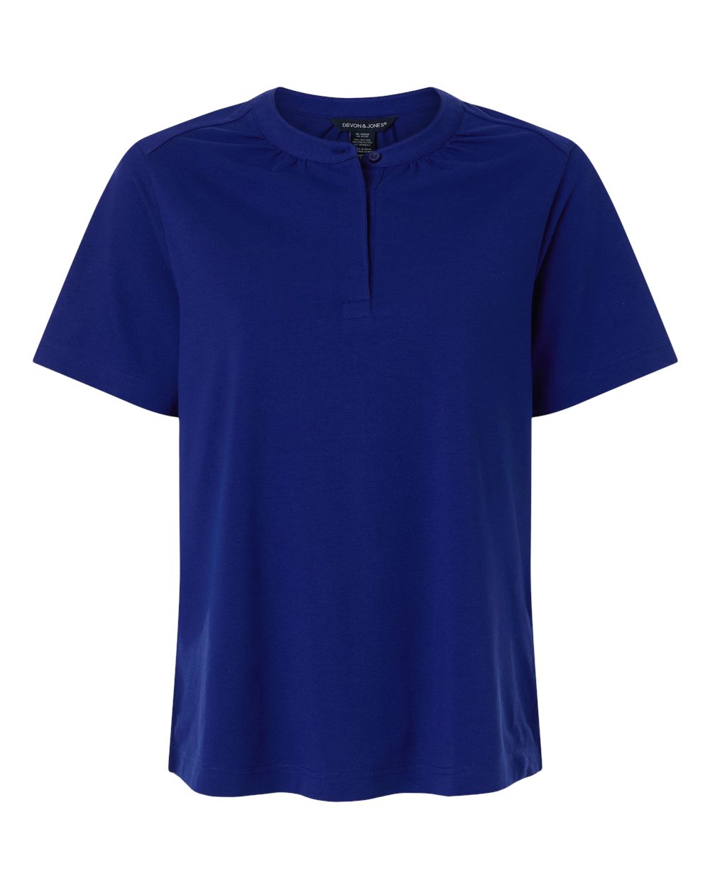 Front View of Midnight Royal Women's Seaton Pebble Textured Polo - DG102W plain