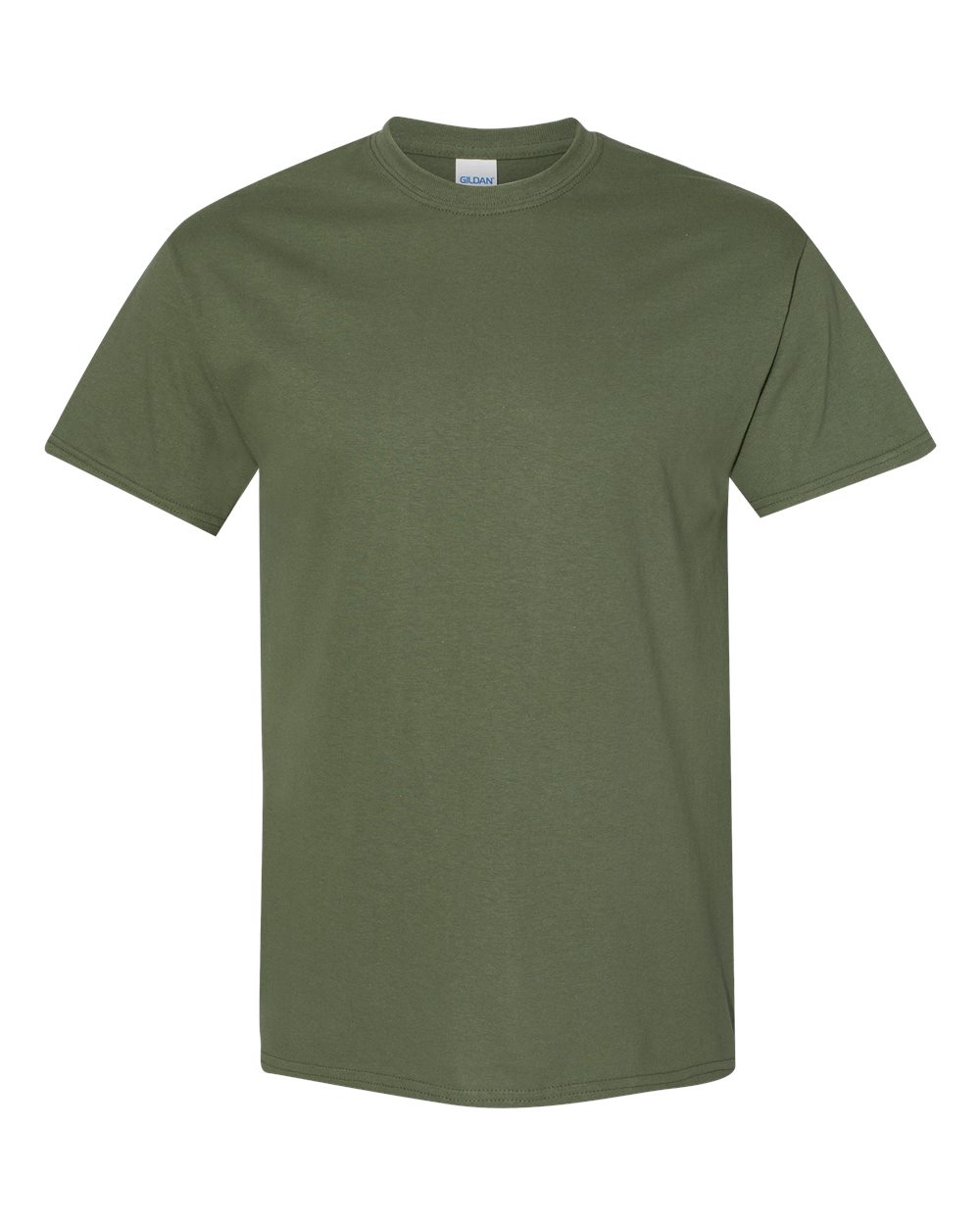 Front View of Military Green Heavy Cotton™ T-Shirt - 5000
