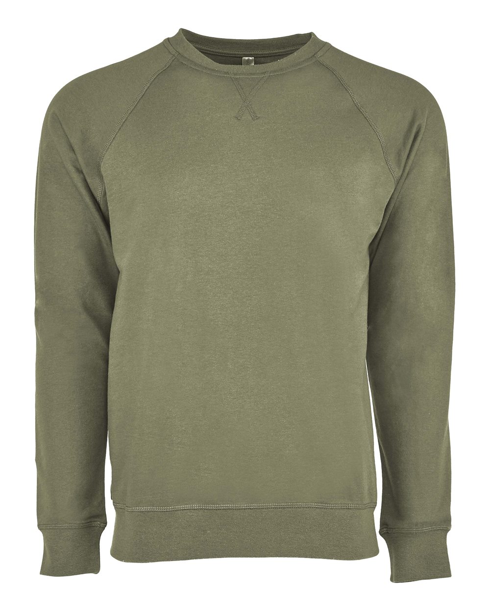 Military Green Laguna Raglan Crewneck Sweatshirt - 9000