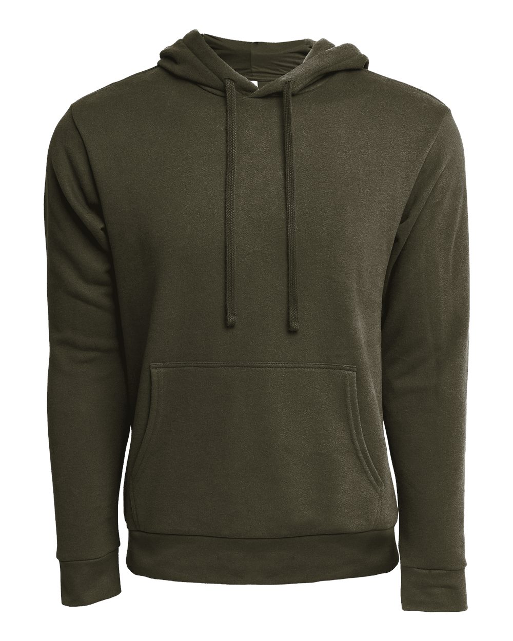 Front View of Military Green Laguna Sueded Hoodie - 9304