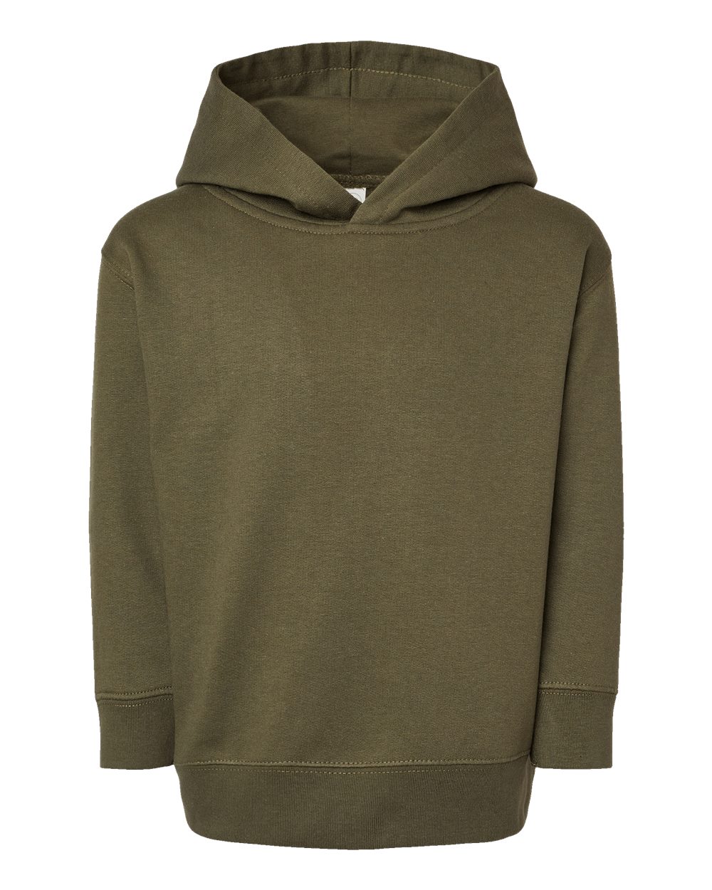 Front View of Military Green Toddler Pullover Fleece Hoodie - 3326
