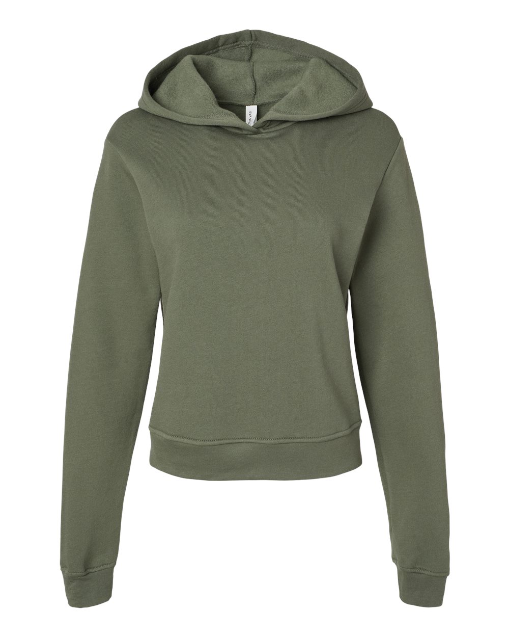 Front View of Military Green Women's Classic Hoodie - 7519