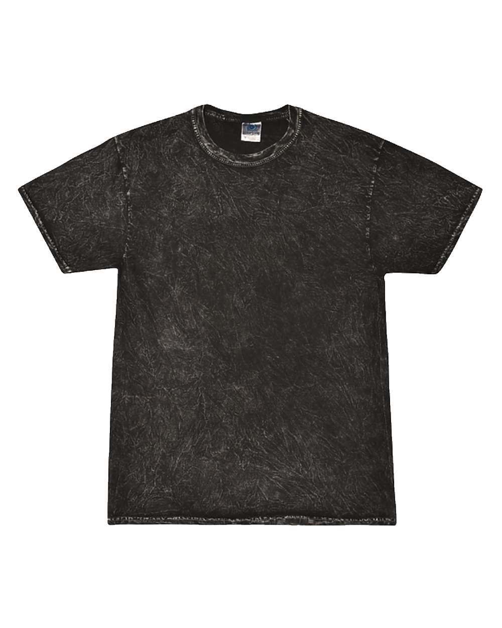 Front View of Mineral Black Mineral Wash T-Shirt - 1300
