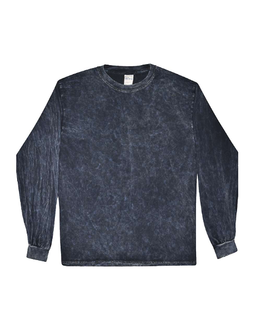 Front View of Mineral Navy Mineral Wash Long Sleeve T-Shirt - 2300