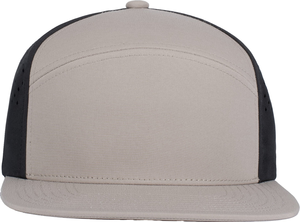 Front View of MINK/BLACK/MINK WEEKENDER PERF 6PANEL ARCH CAP