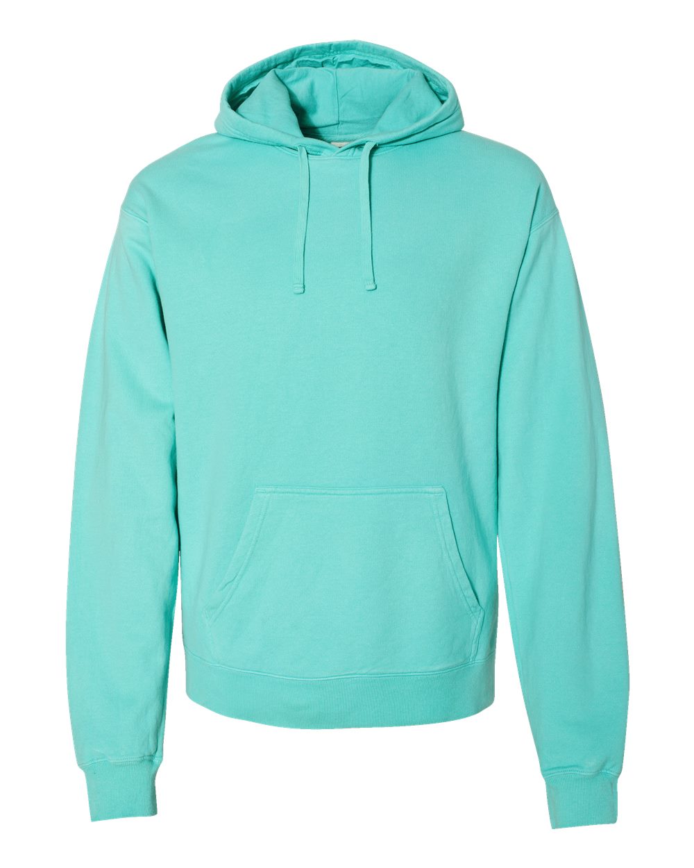 Front View of Mint Garment-Dyed Hooded Sweatshirt - GDH450