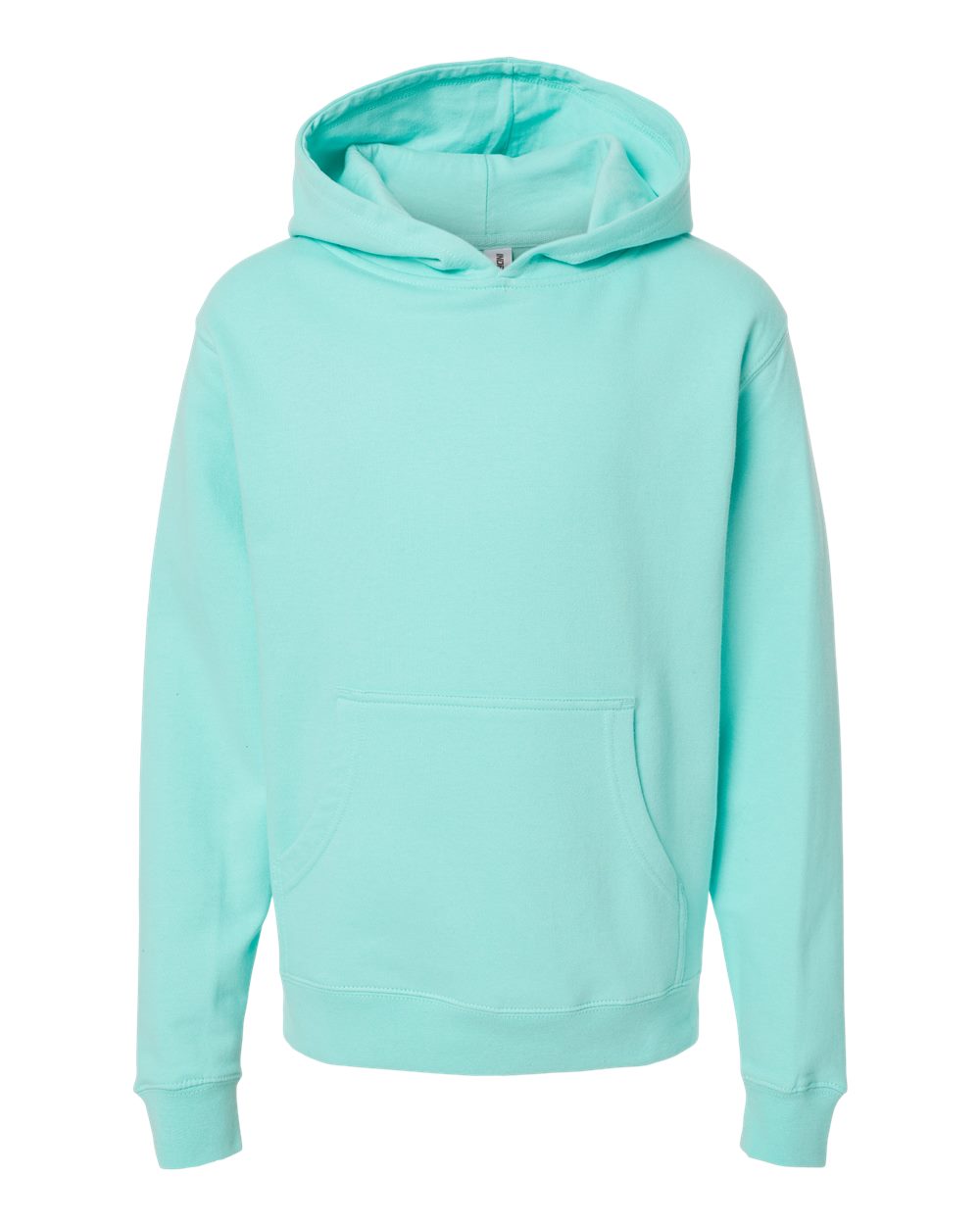Front View of Mint Youth Midweight Hooded Sweatshirt - SS4001Y