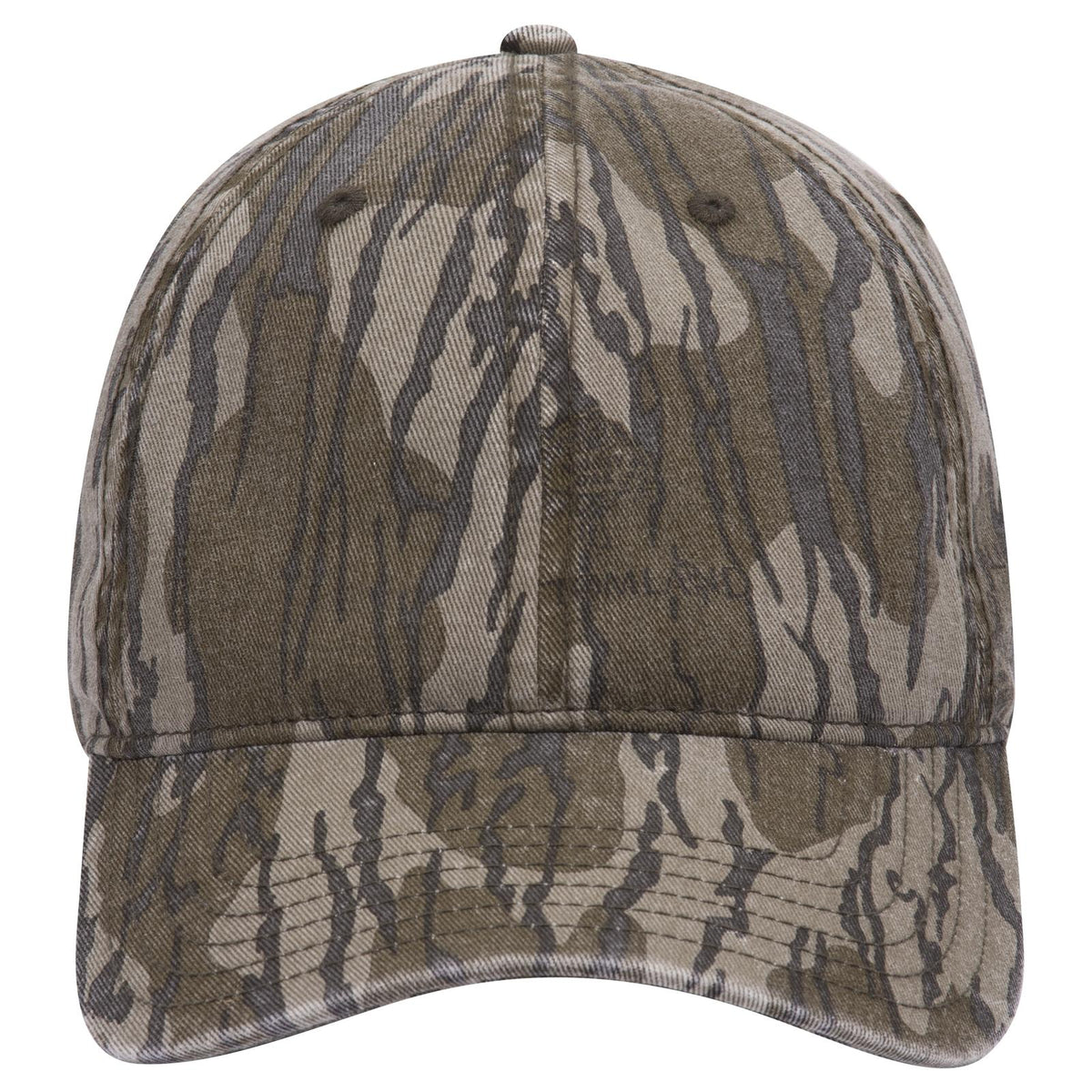 Front View of MO11 - Bottomland OTTO CAP Mossy Oak Camouflage 6 Panel Low Profile Dad Hat