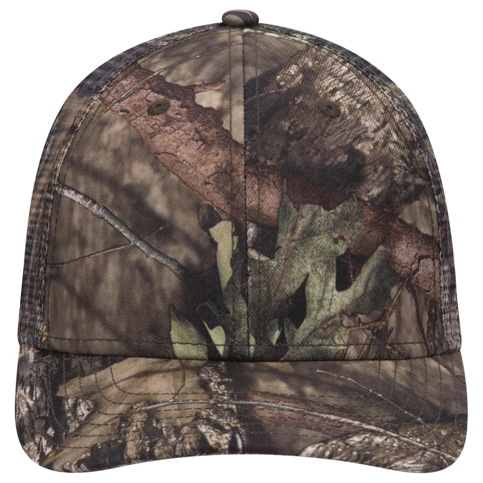 Front View of MO2 - Break Up Country OTTO CAP Mossy Oak Camouflage Superior Polyester Twill 6 Panel Low Profile Mesh Back Trucker Hat