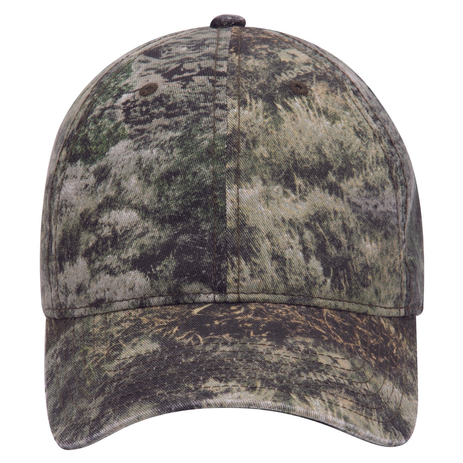 Front View of MO5 - Mountain Country Range OTTO CAP Mossy Oak Camouflage 6 Panel Low Profile Dad Hat