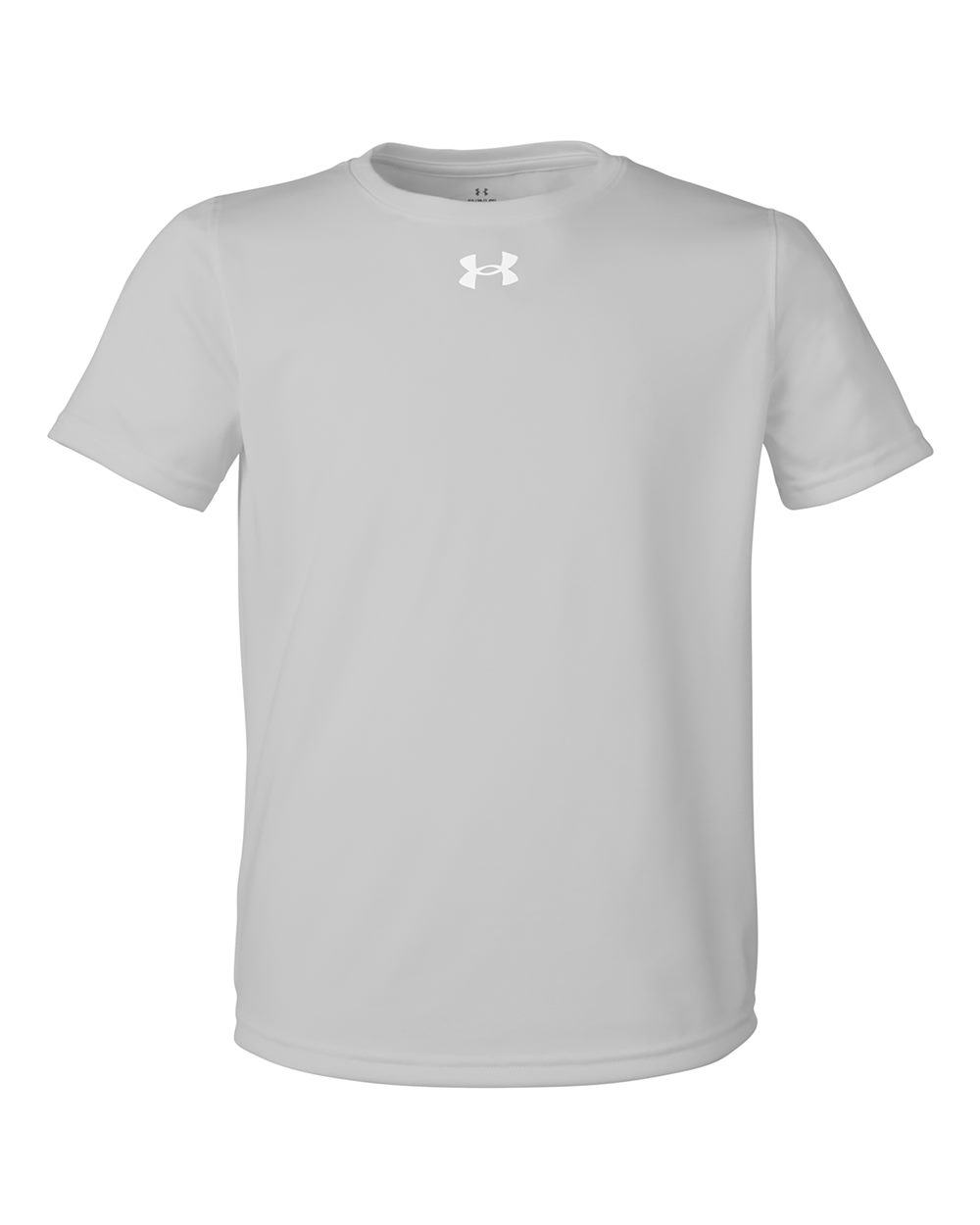 Front View of Mod Grey Light Heather/ White Youth Tech™ Team T-Shirt - 1377487