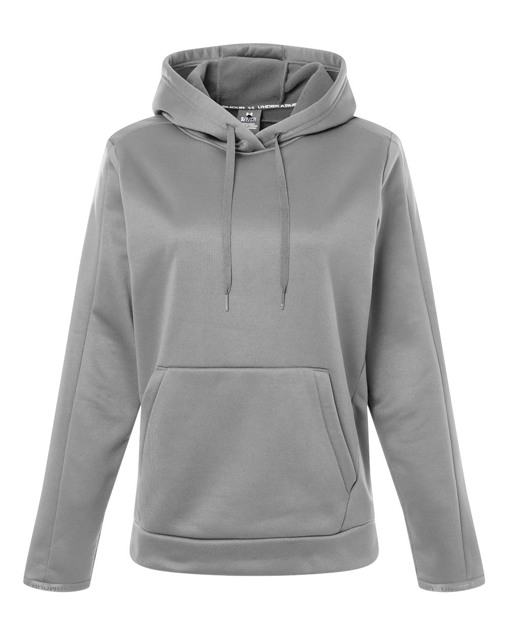 Front View of Mod Grey/ White Women's Armour Fleece Pro Hooded Sweatshirt - 6010943 plain