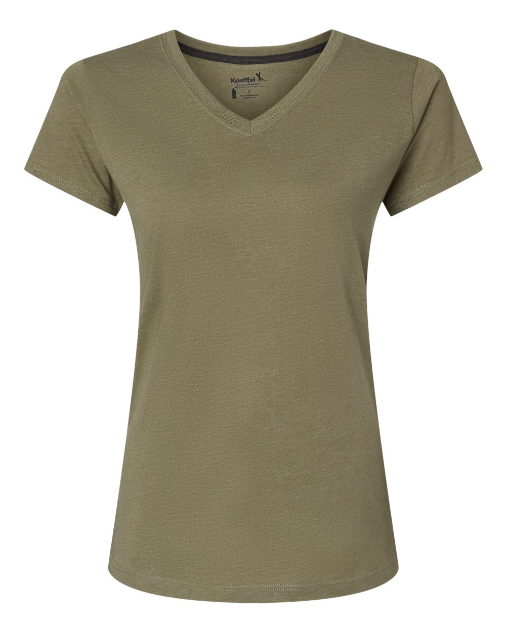 Front View of Moss Women's RecycledSoft™ V-Neck T-Shirt - 2011