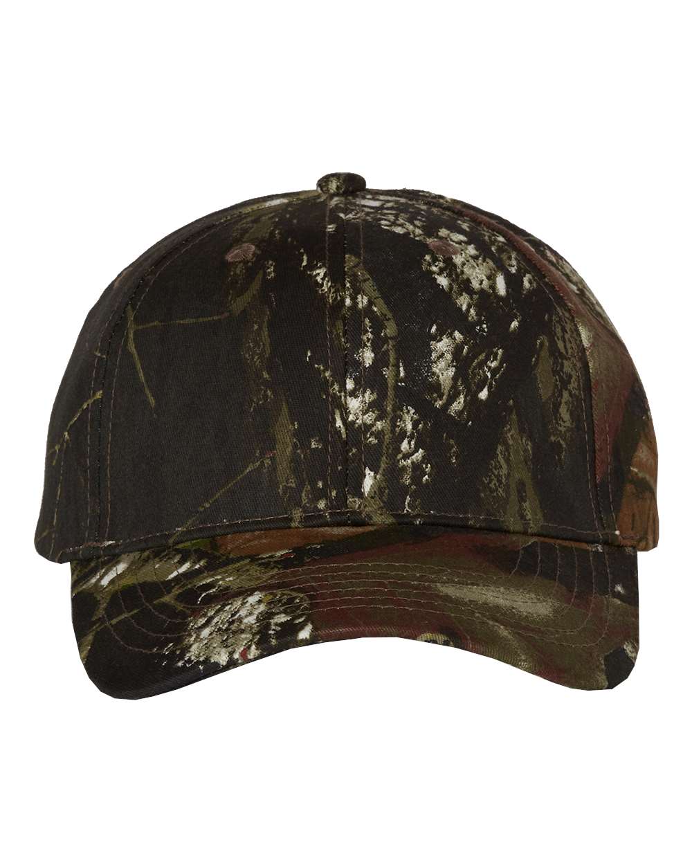 Front View of Mossy Oak BreakUp Licensed Camo Hook-and-Loop Cap - LC15V