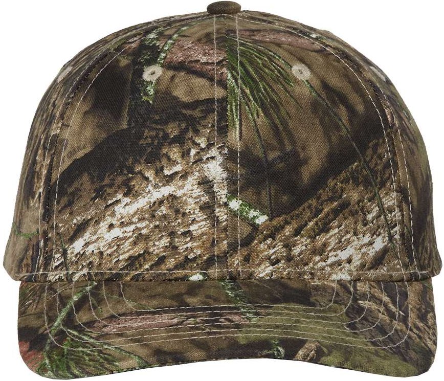 Front View of Mossy Oak Country Licensed Camo Hook-and-Loop Cap - LC15V