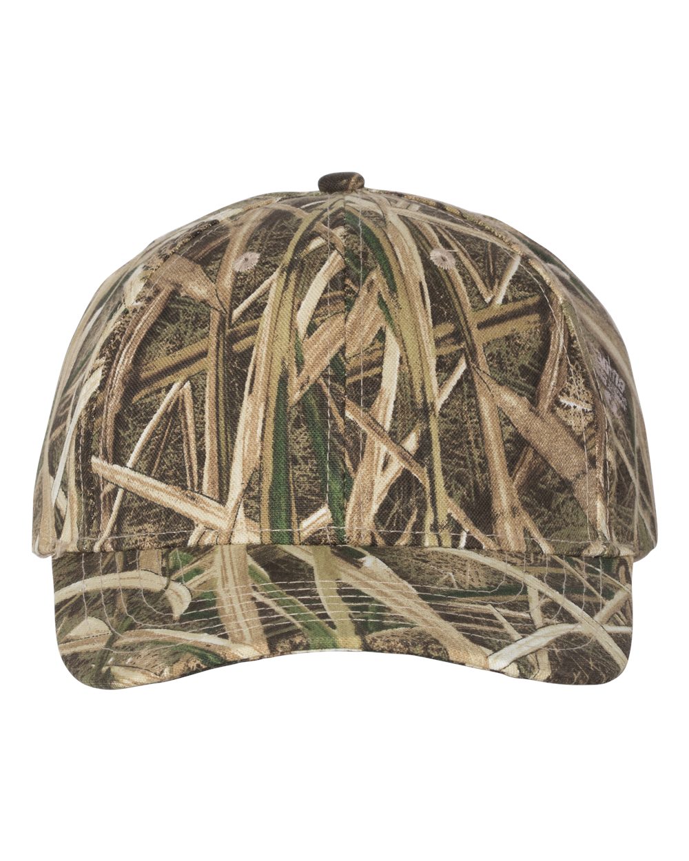 Front View of Mossy Oak Shadow Grass Licensed Camo Hook-and-Loop Cap - LC15V