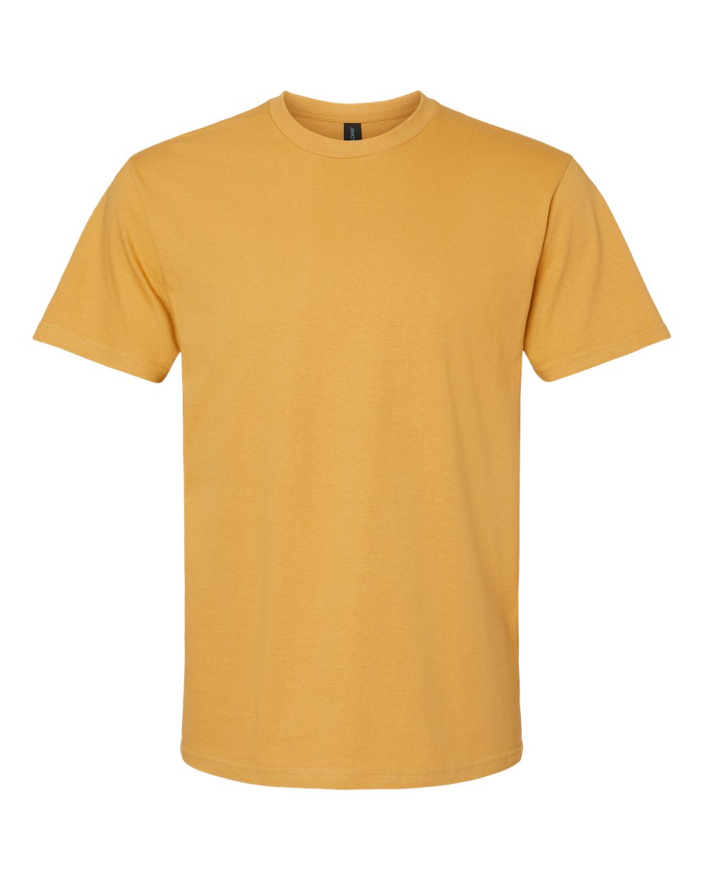 Front View of Mustard Softstyle® Midweight T-Shirt - 65000