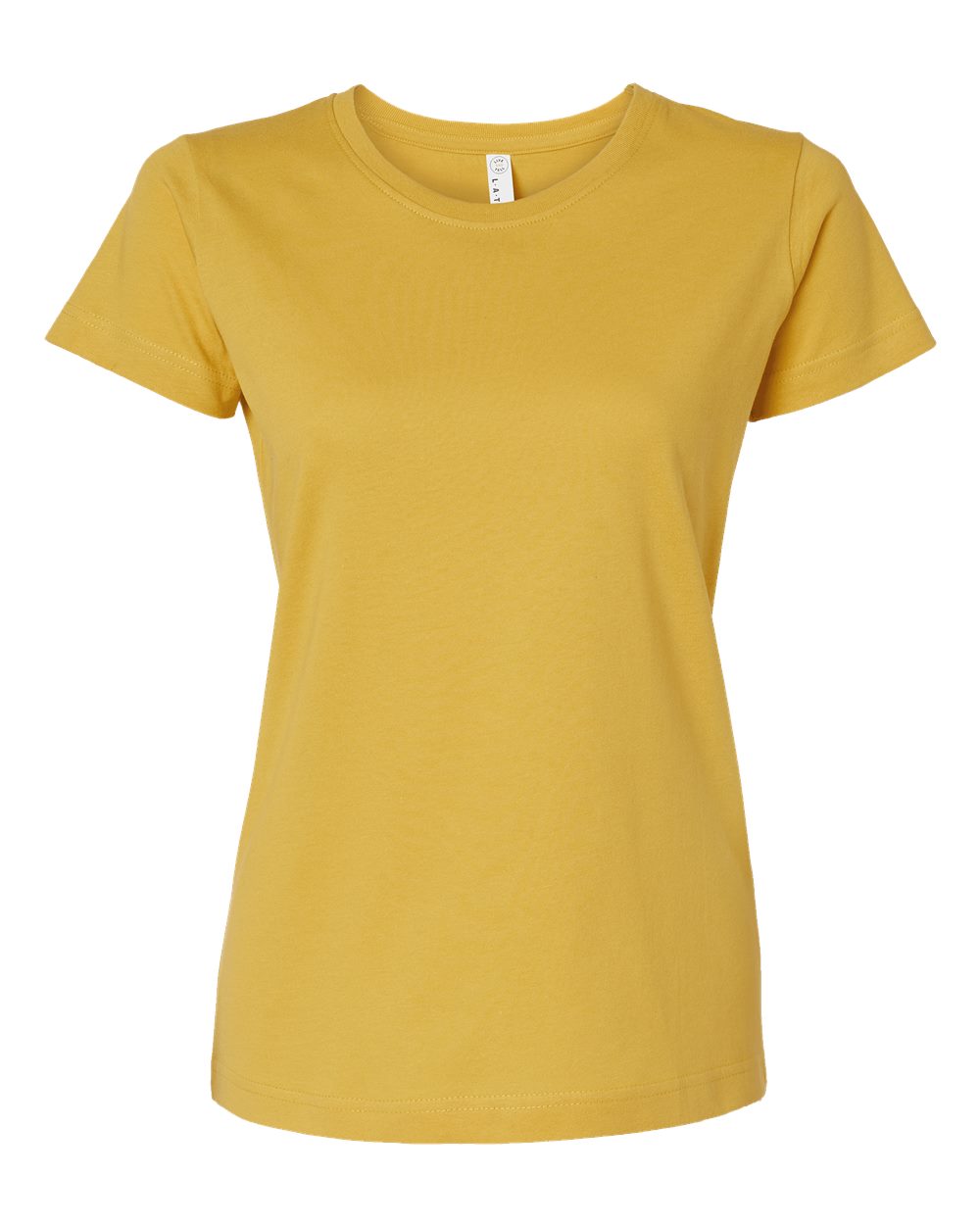 Front View of Mustard Women's Fine Jersey Tee - 3516