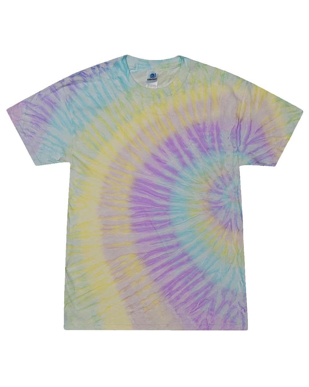 Front View of Mystique Multi-Color Tie-Dyed T-Shirt - 1000