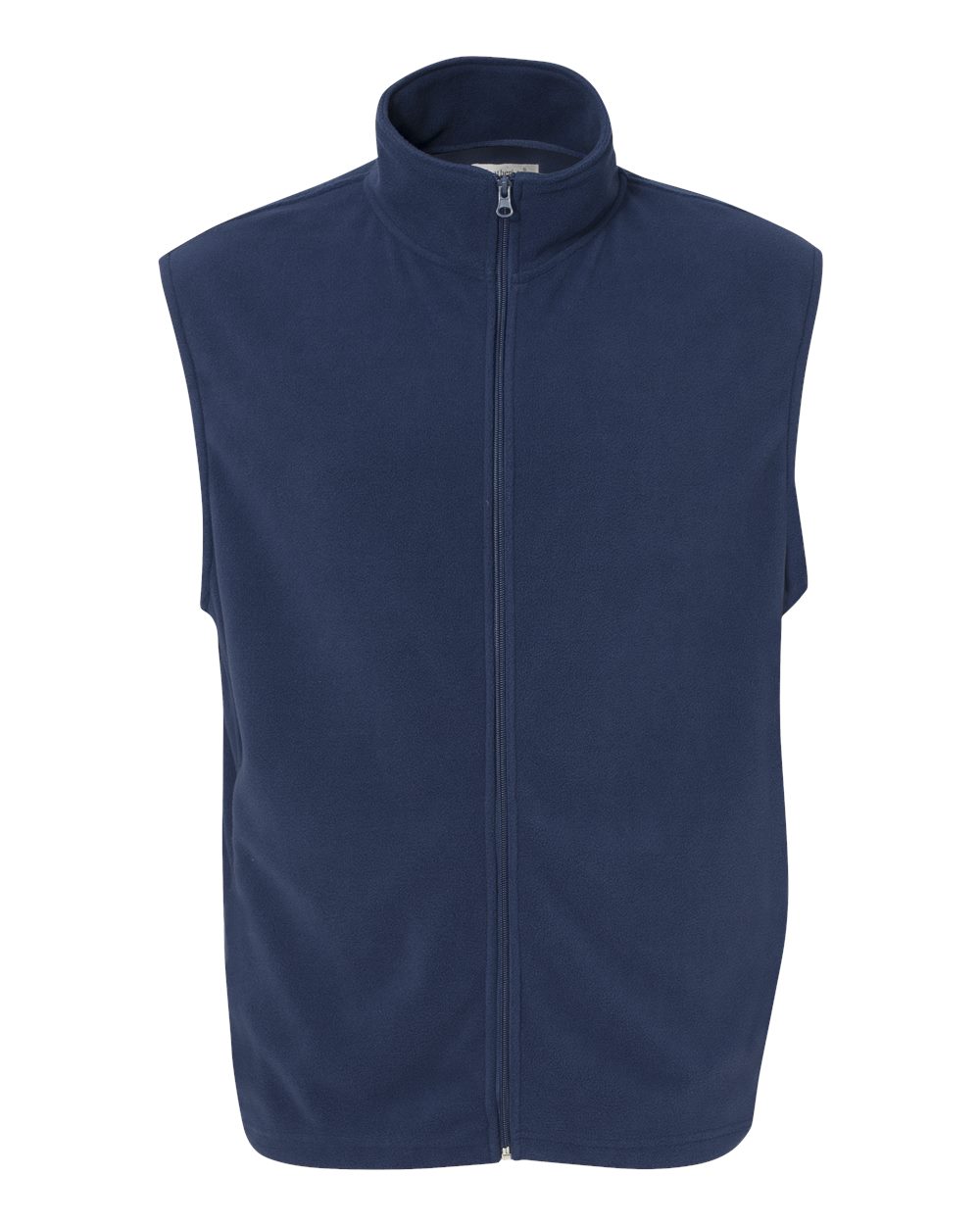 Front View of Nantucket Navy Microfleece Full-Zip Vest - 3310