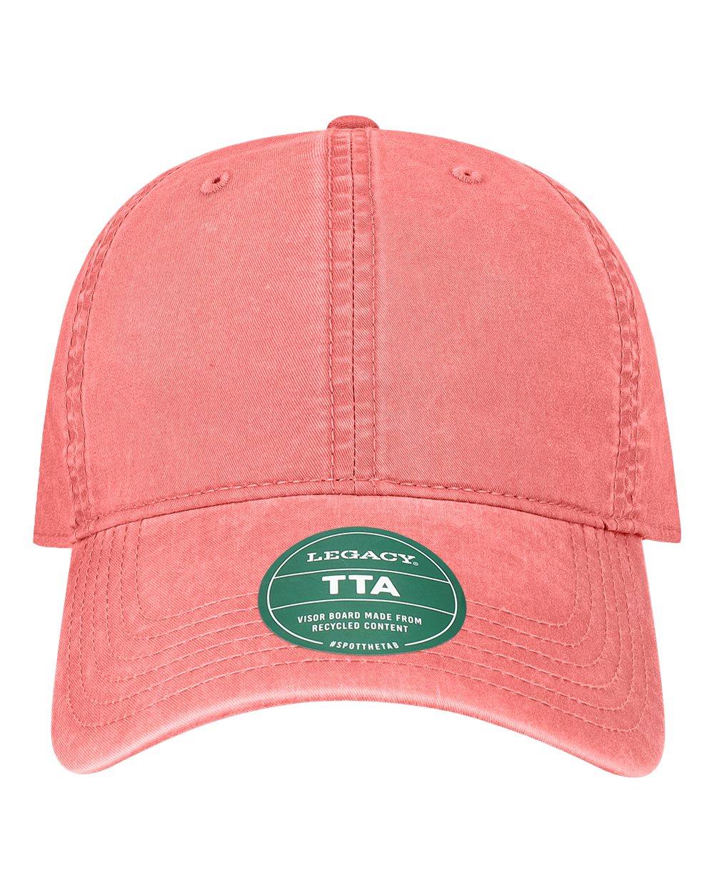 Front View of Nantucket Red Terra Twill Cap - TTA