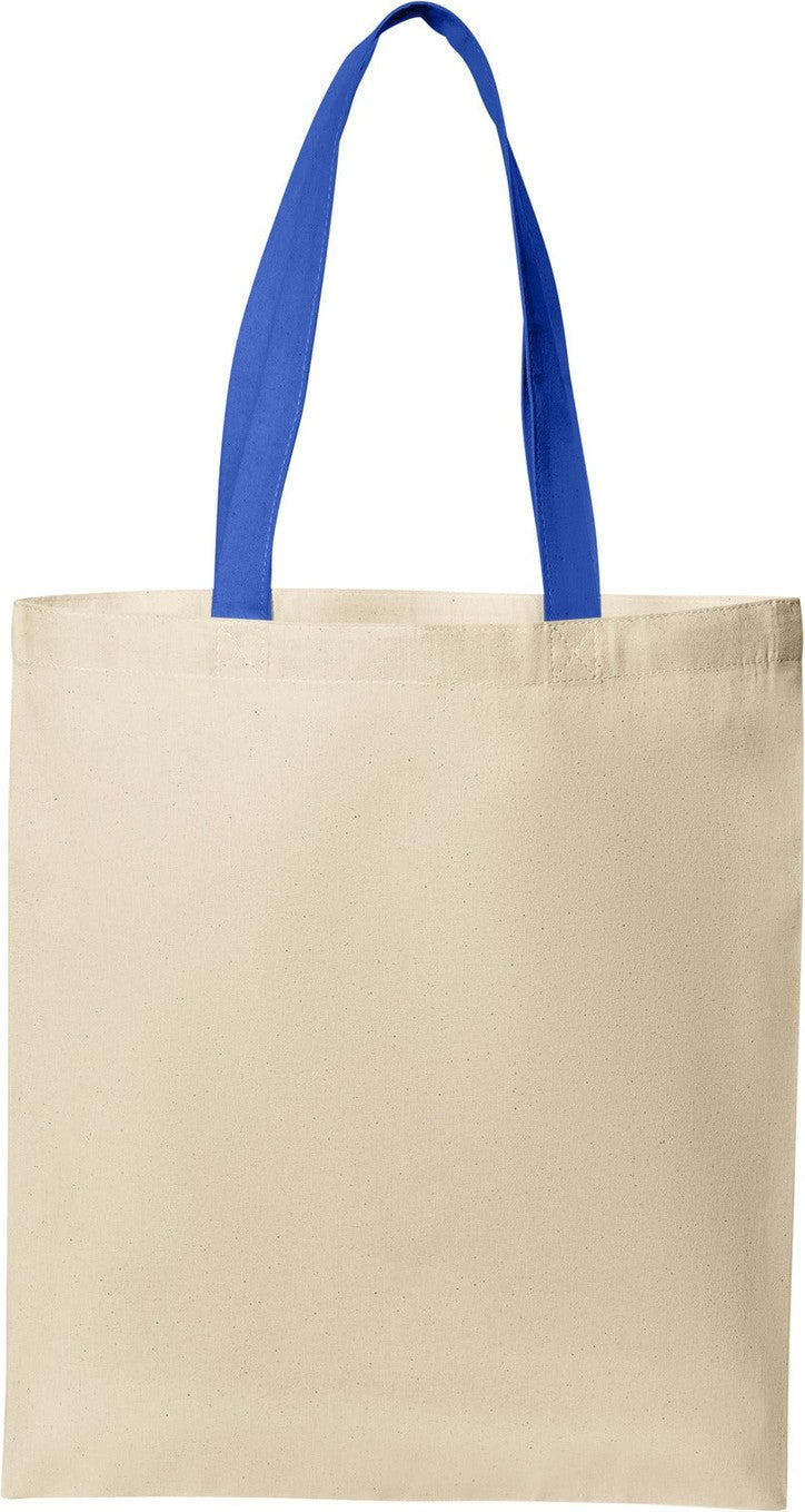 Front View of Nat/TrRoyl Port Authority Core Cotton Tote BG1500