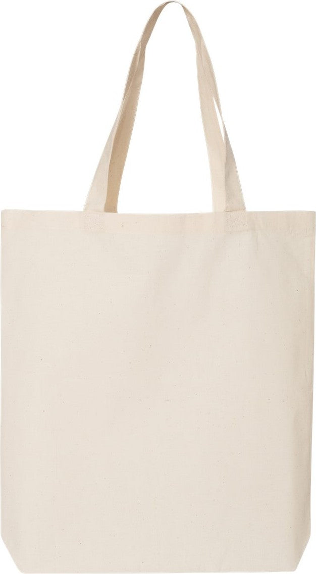 Front View of Natural 12L Economical Tote - QTBG