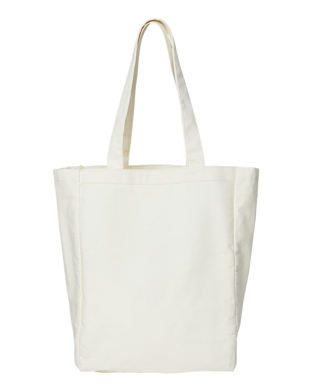 Front View of Natural Allison Cotton Canvas Tote - 9861