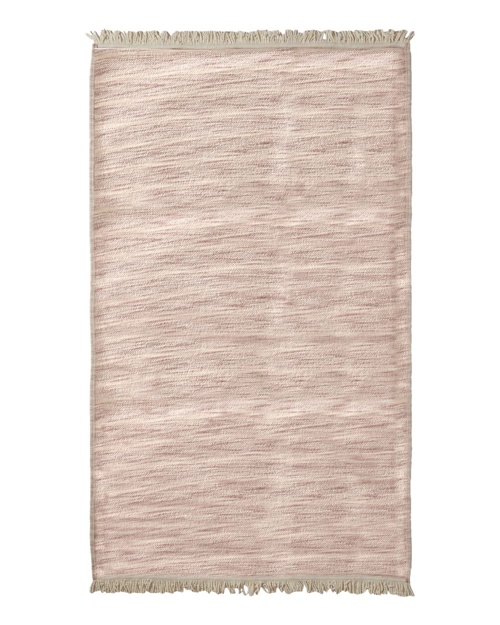 Front View of Natural/ Brick Red Baja Blanket - 8691