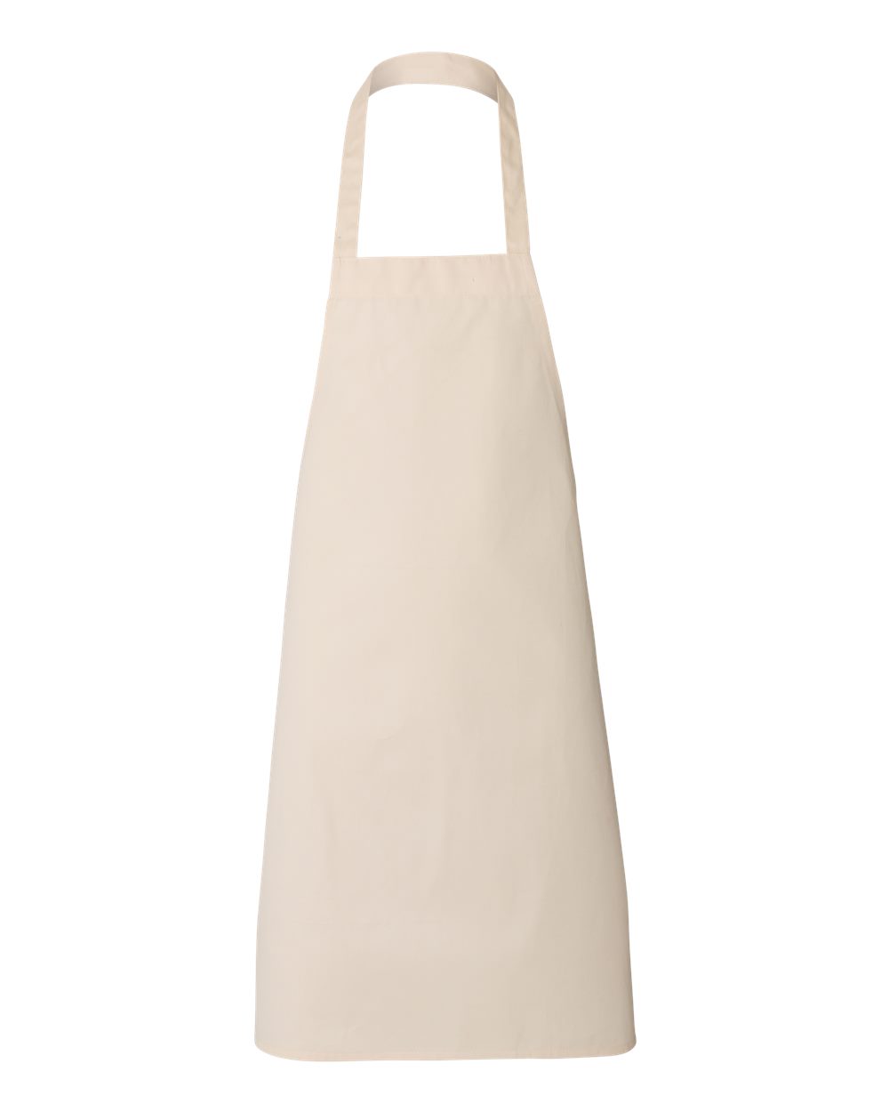 Front View of Natural Butcher Apron - Q2010