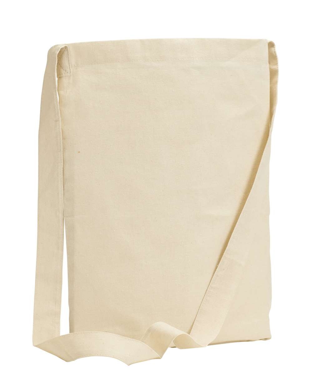 Front View of Natural Canvas Sling Tote - BE056
