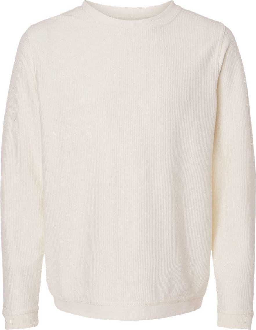 Front View of Natural Corded Crew - D02