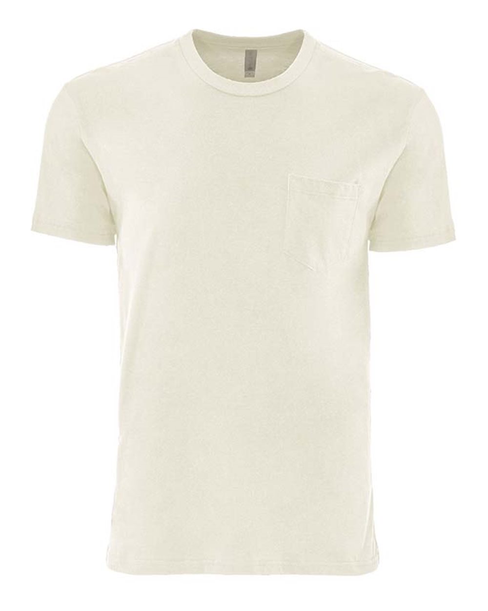 Front View of Natural Cotton Pocket T-Shirt - 3605