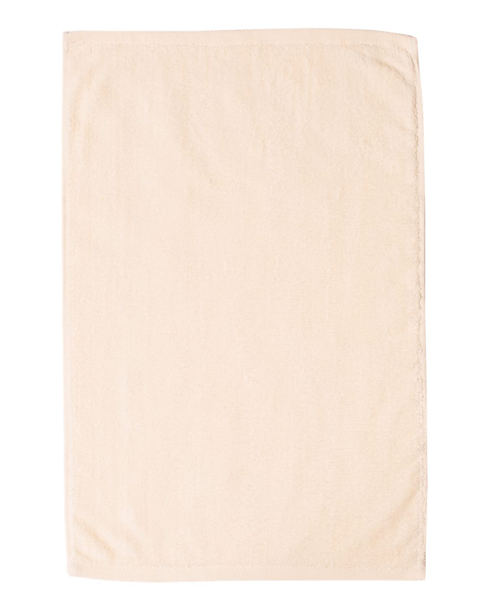 Front View of Natural Deluxe Hemmed Hand Towel - T300