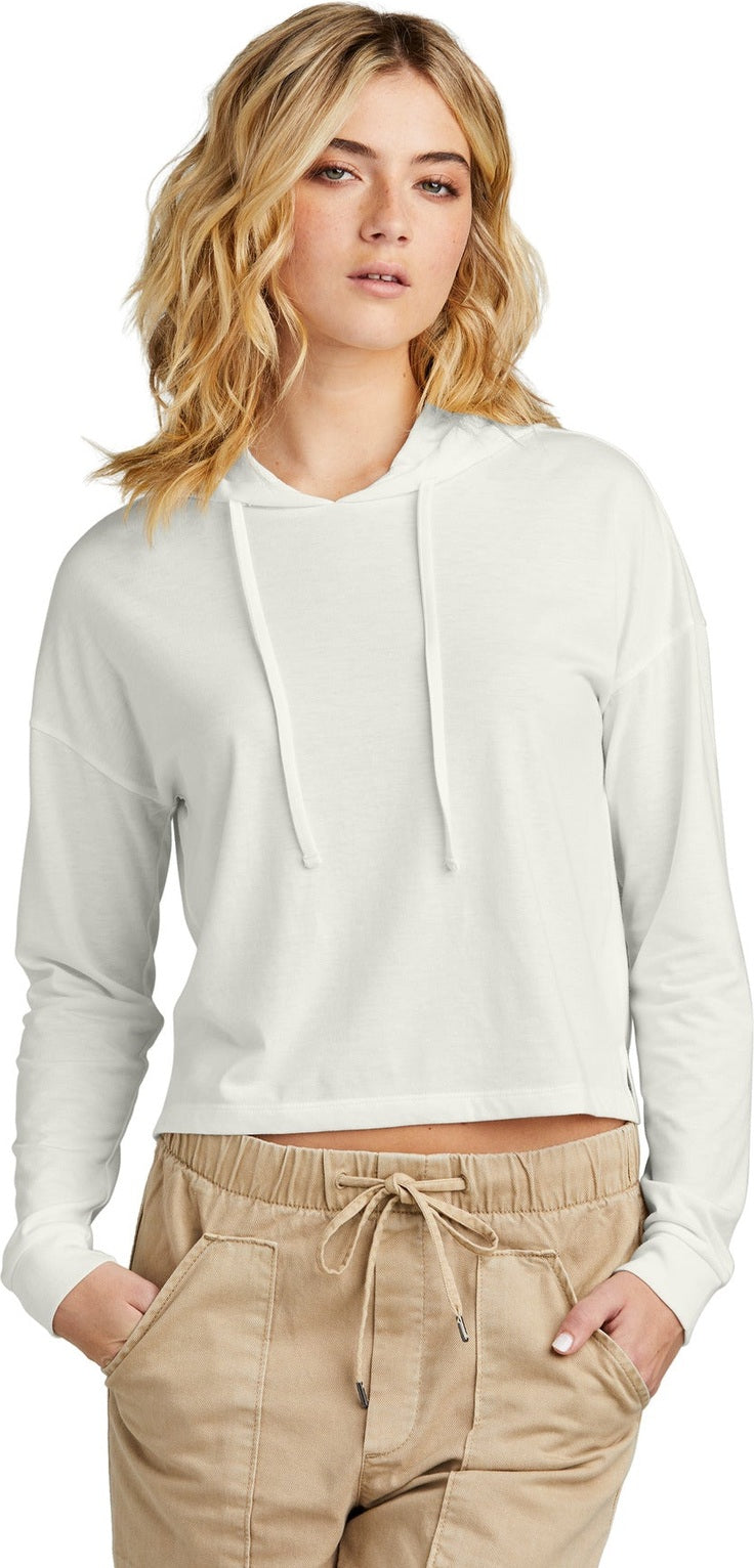 Front View of Natural District Women's Perfect Tri Midi Long Sleeve Hoodie DT1390L