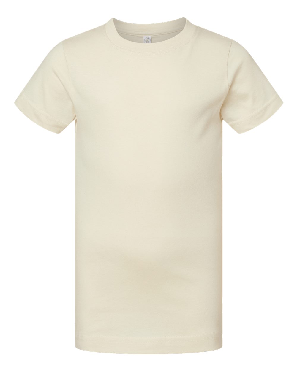 Front View of Natural Girls' Fine Jersey Tee - 2616