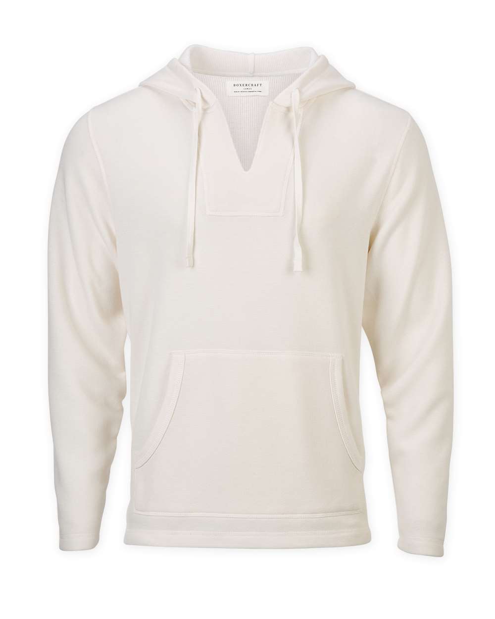 Front View of Natural Heather Baja Pullover - BM5301