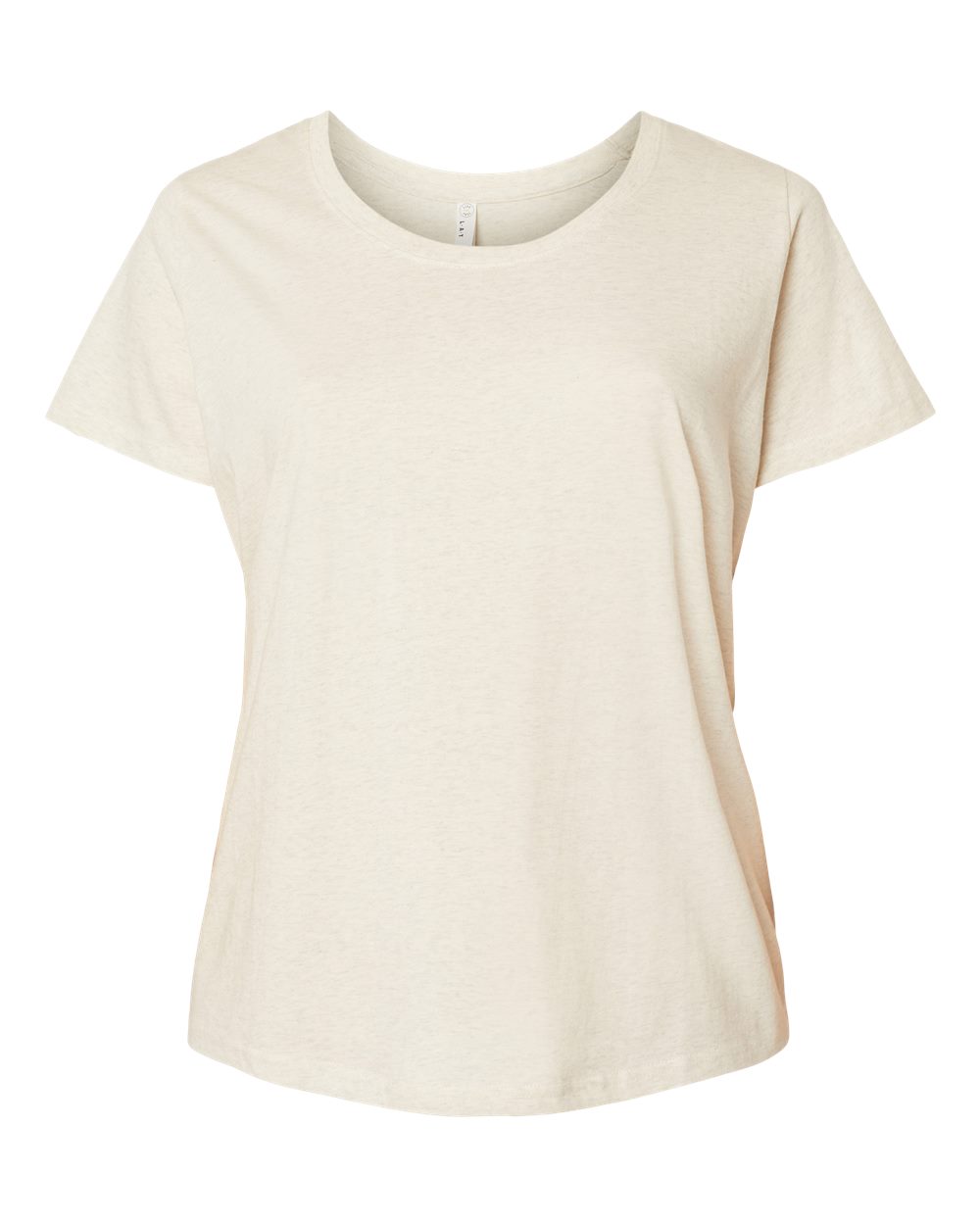 Front View of Natural Heather Curvy Collection Women's Fine Jersey Tee - 3816