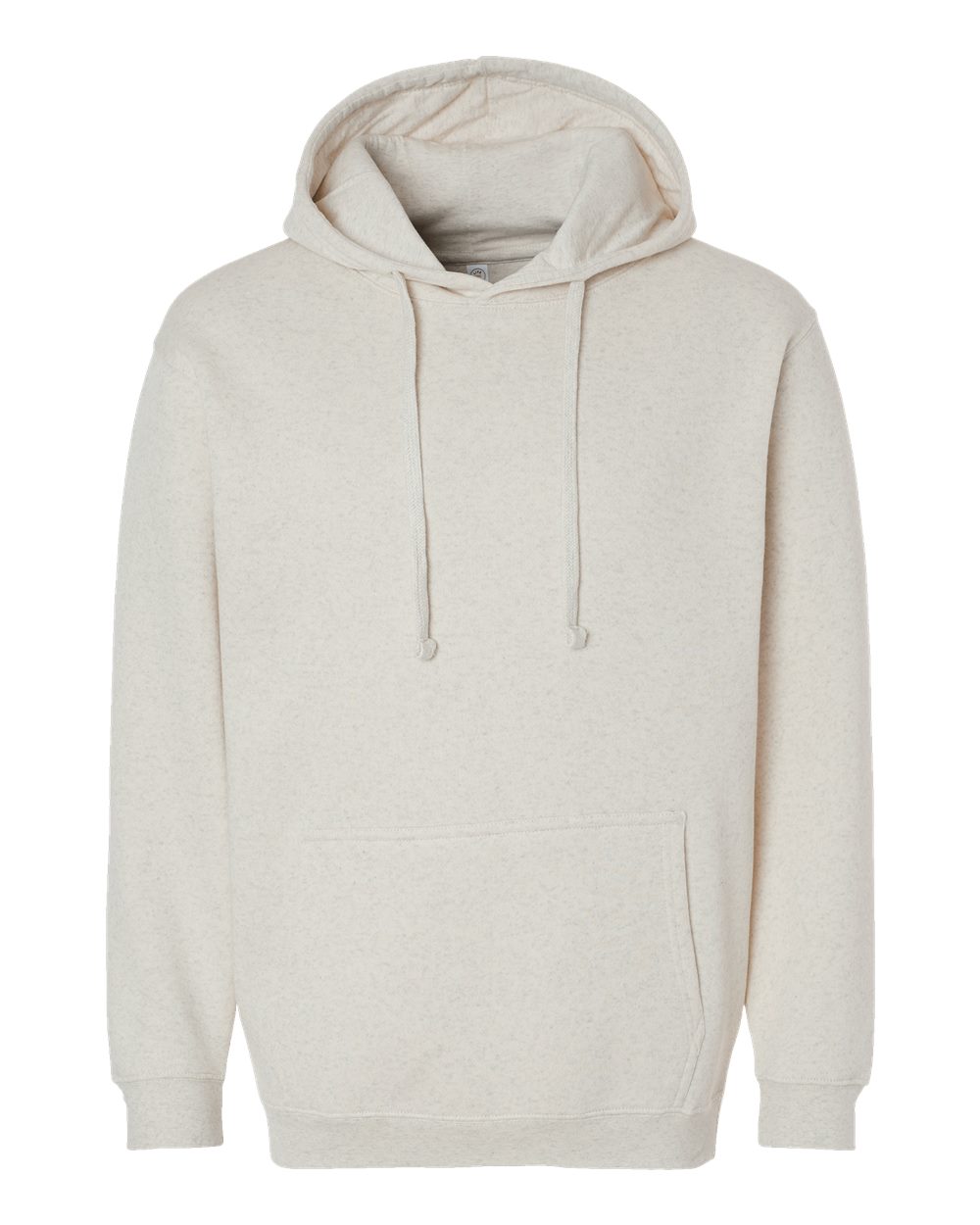 Front View of Natural Heather Elevated Fleece Basic Hoodie - 6926