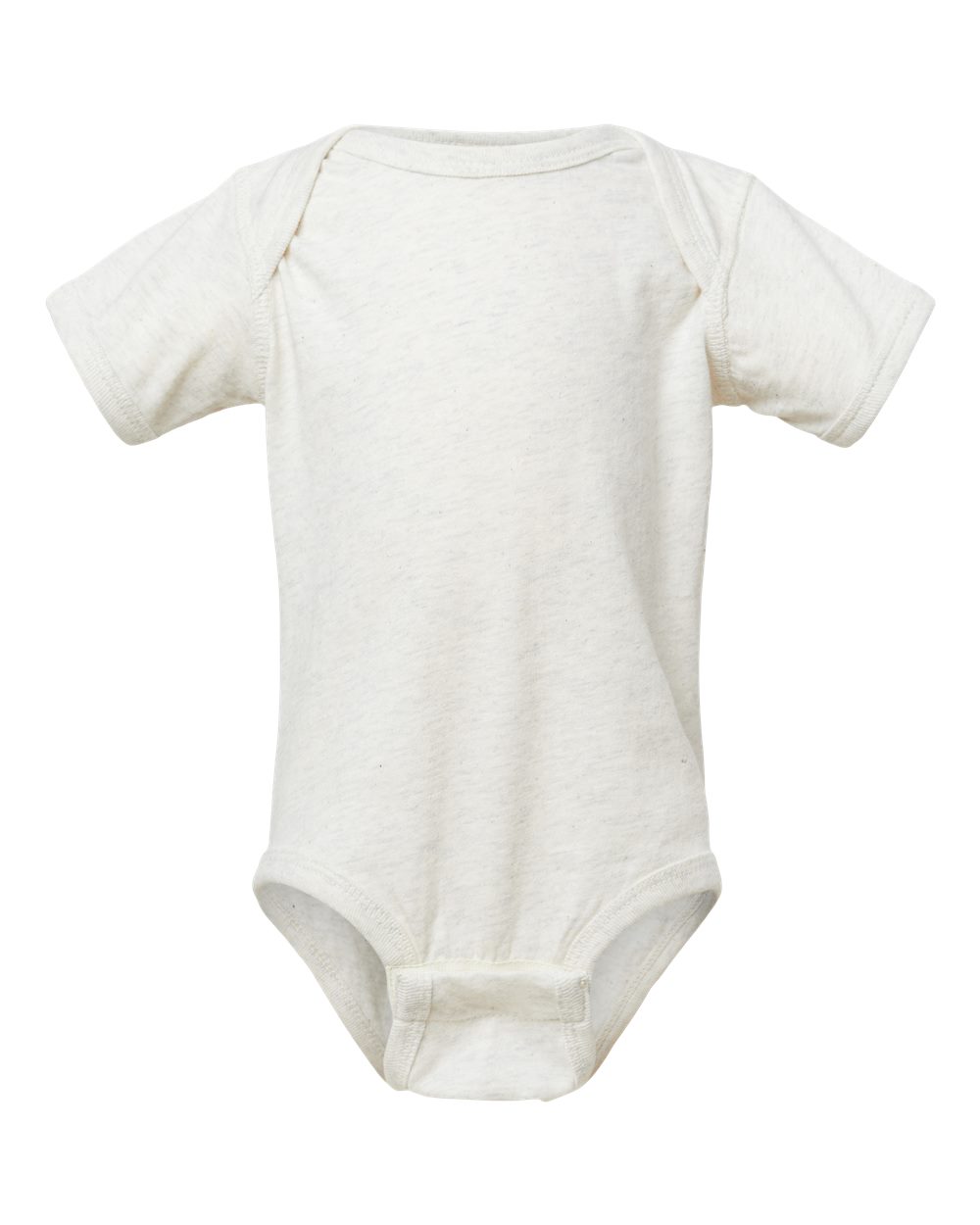Front View of Natural Heather Infant Fine Jersey Bodysuit - 4424