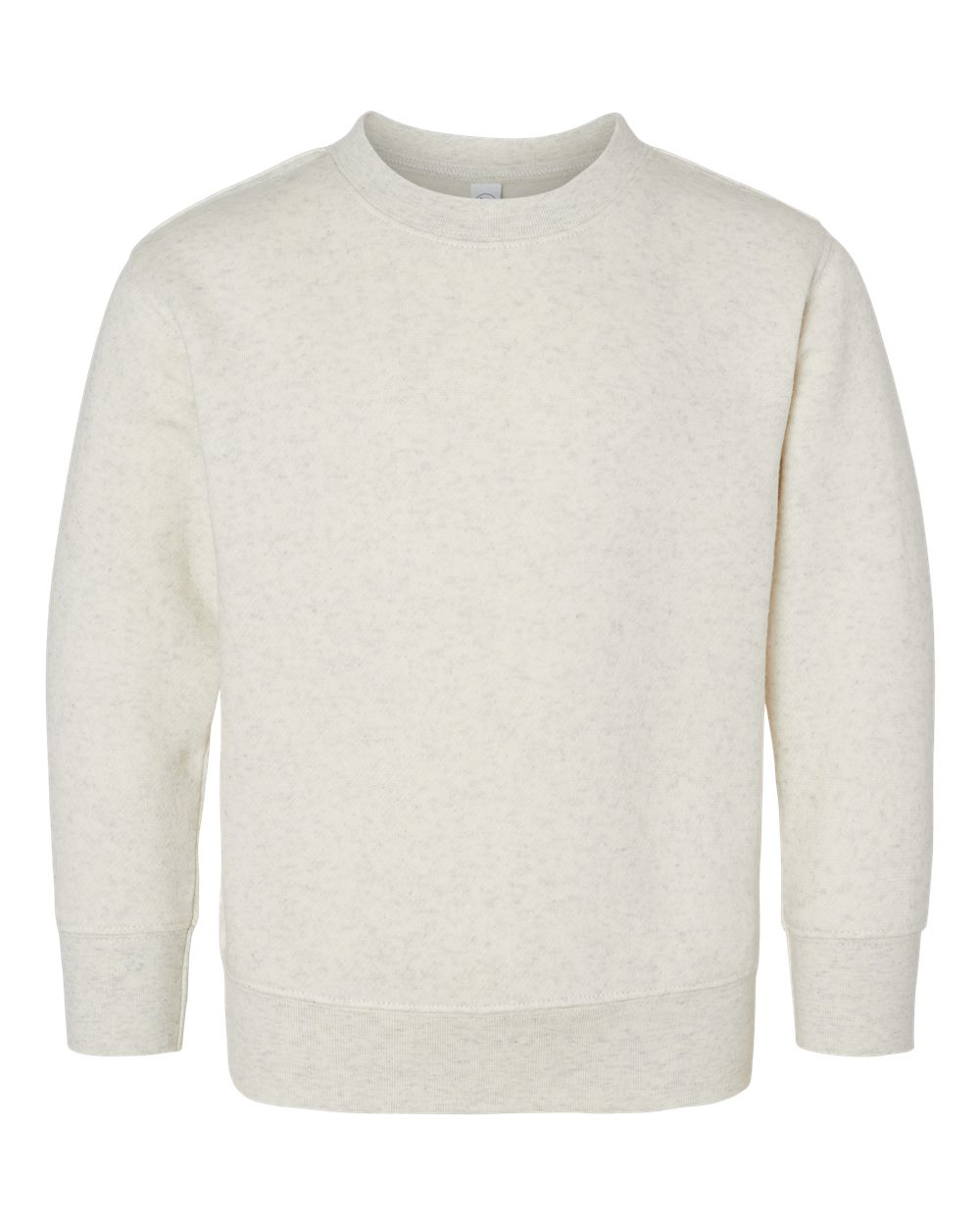Front View of Natural Heather Toddler Fleece Crewneck Sweatshirt - 3317