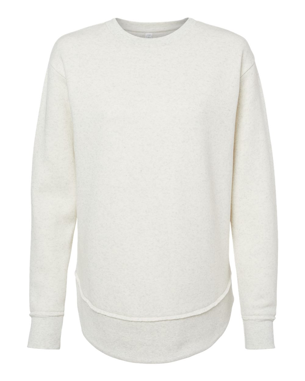 Front View of Natural Heather Women&#39;s Weekend Fleece Crewneck Sweatshirt - 3525